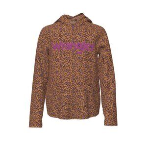 Wrangler Girl's Purple Cheetah Print Hoodie Large